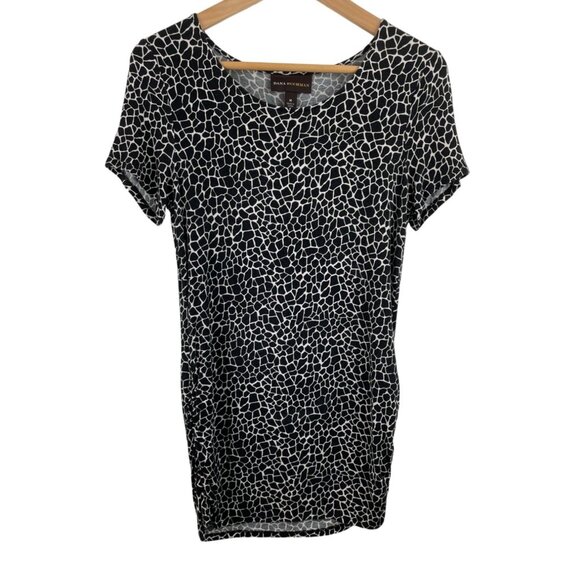 Dana Buchman Womens Size Medium Animal Print Ruched Sides Tunic Blouse - Picture 1 of 8